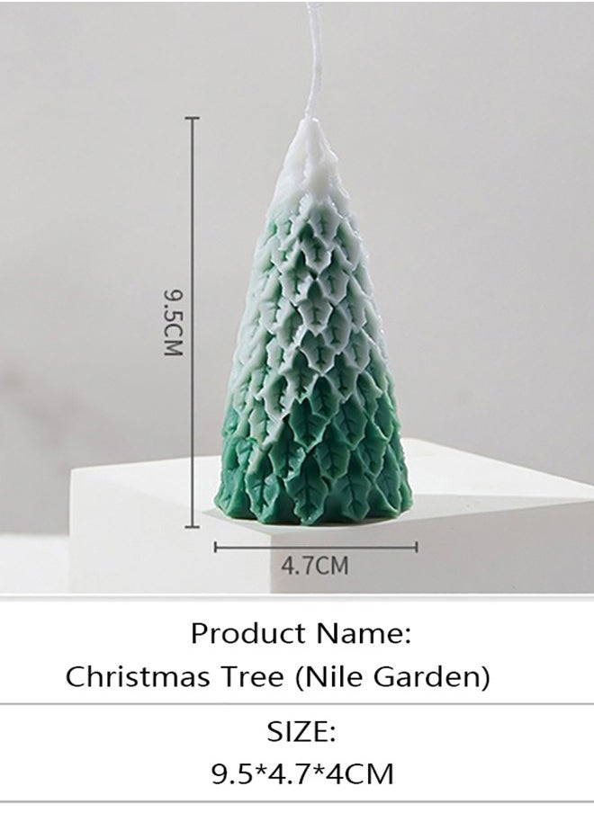 4 different sizes of Christmas tree shaped candles, Christmas tree scented candles, tree shaped candles, household candles, gifts, Christmas parties, holidays, New Year decorations