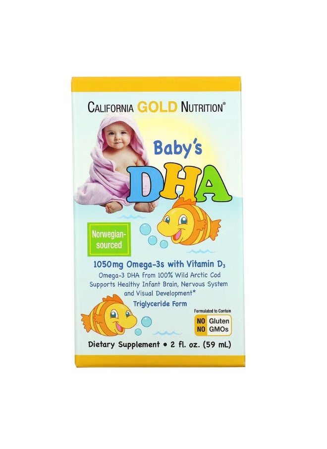 Baby's DHA Omega3s with Vitamin D3 1050 mg 2 fl oz 59 ml