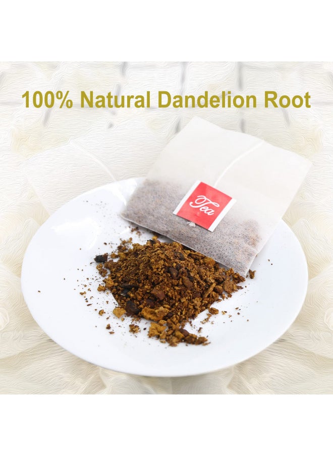 FullChea - Dandelion Root Tea Bags, 40 Teabags, 2.5g/bag - Premium Roasted Dandelion Root - Non-GMO - Caffeine-free - Detox Herbal Tea - Helps Improve Digestion & Immune System