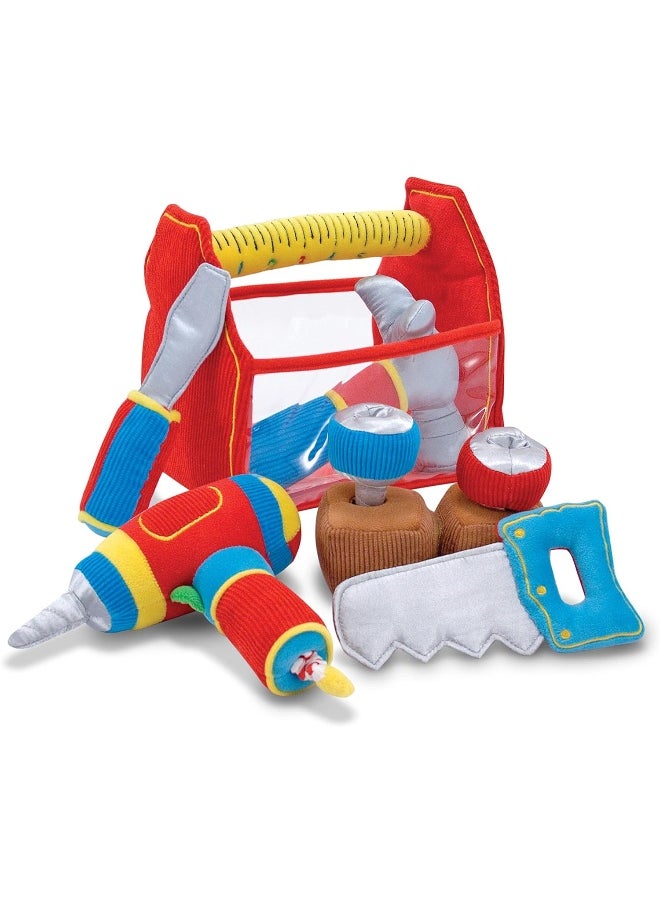 Melissa & Doug Toolbox Fill And Spill Toddler Toy With Vibrating Drill - 9 Pcs