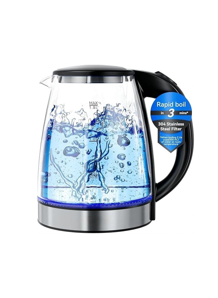 1.8 Lite 1500W Electric Kettle Glass Water Boiler