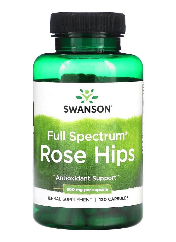 ​Full Spectrum Rose Hips 500 mg 120 Capsules