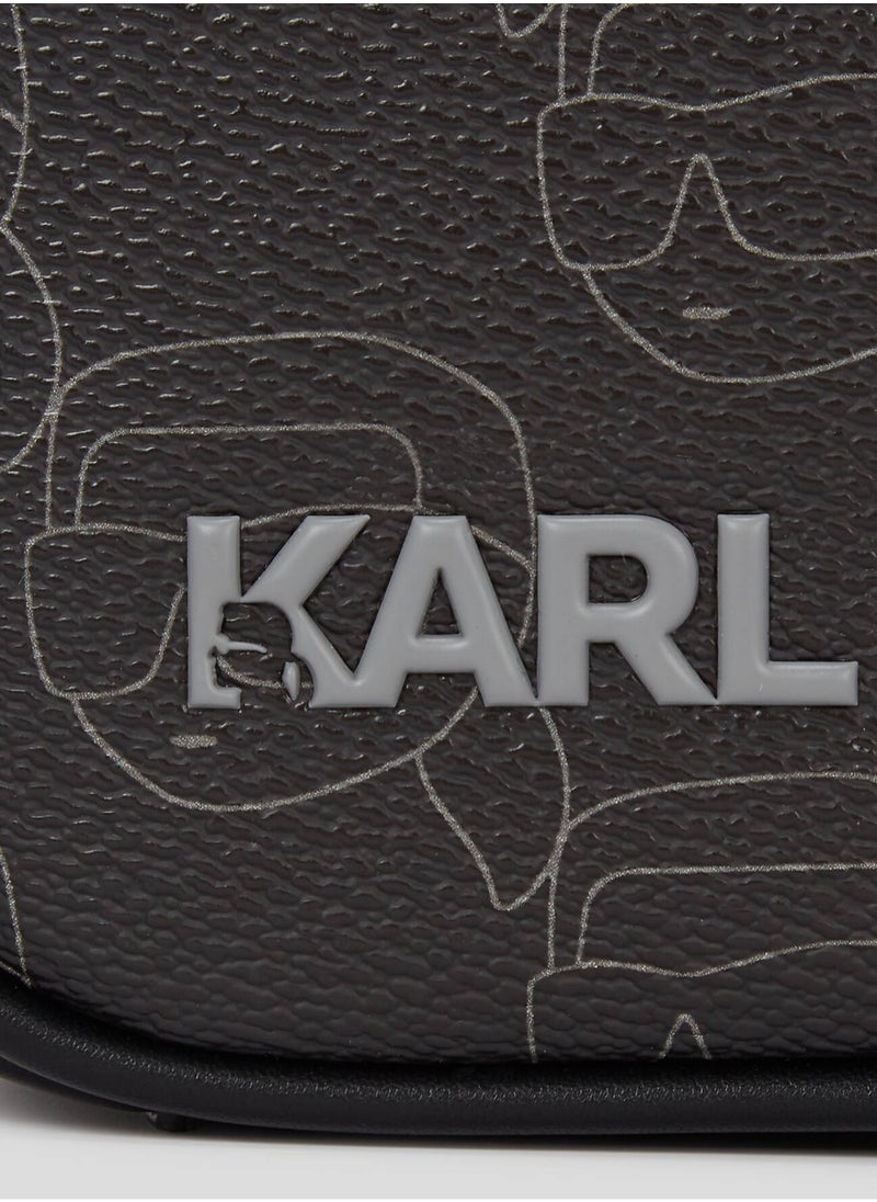 Karl Lagerfeld Paris Ikon Monogram Camera Bag