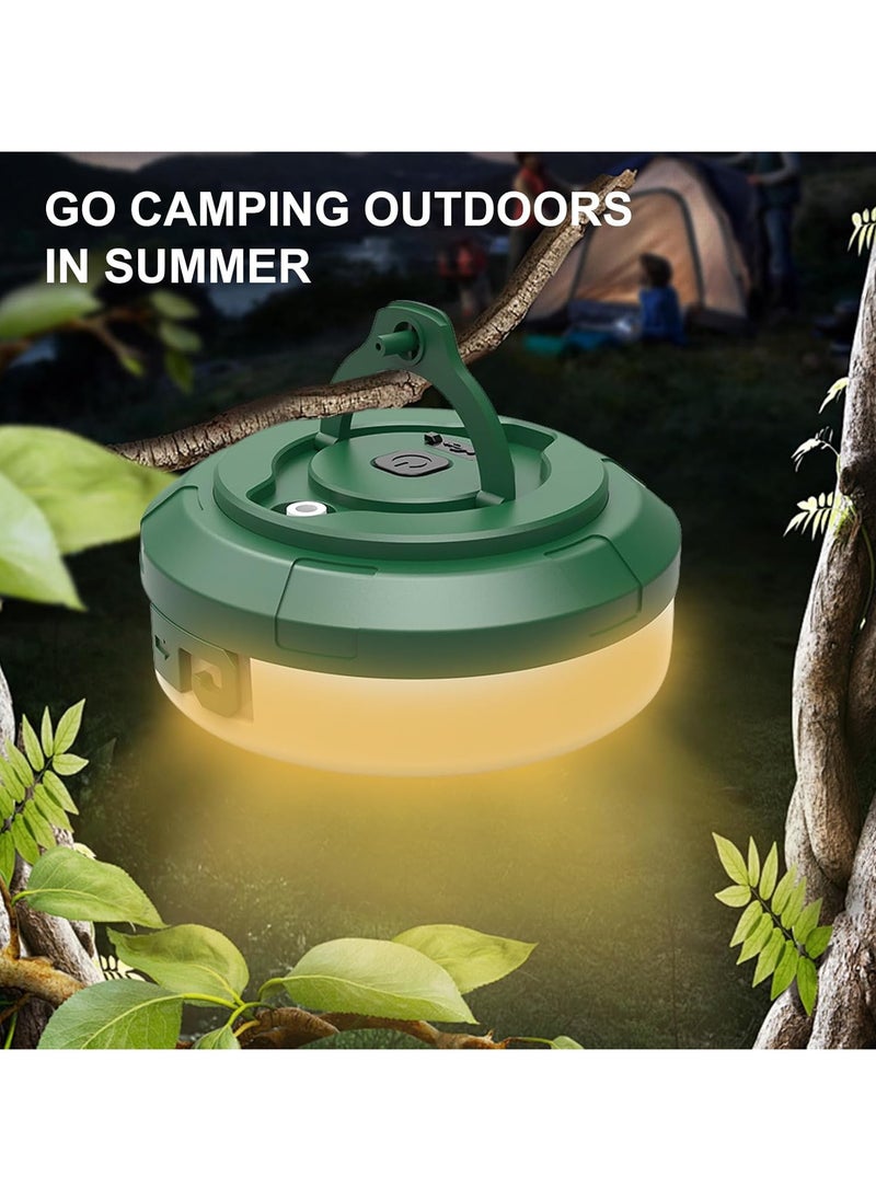 String Lights, 4 in 1 Outdoor Camping Lantern with Multi Lighting Modes (32.8Ft), Quick 30s Recovery, Waterproof, Type-C Fast Charging, Portable Camping Lights for Camping, Yard, Hiking