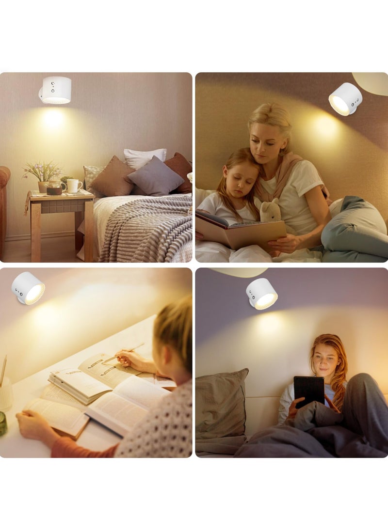 Wall Lights Wall Lamp with Remote, 5V Battery Operated Wall Sconce 2000mAh Rechargeable Battery, 3 Color & Dimmable, Led Wall Light with a Magnetic Link Base