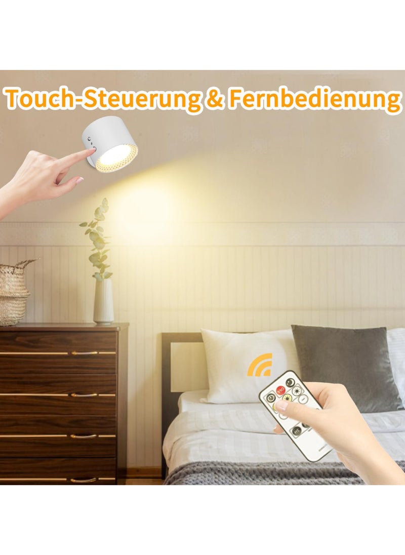 Wall Lights Wall Lamp with Remote, 5V Battery Operated Wall Sconce 2000mAh Rechargeable Battery, 3 Color & Dimmable, Led Wall Light with a Magnetic Link Base