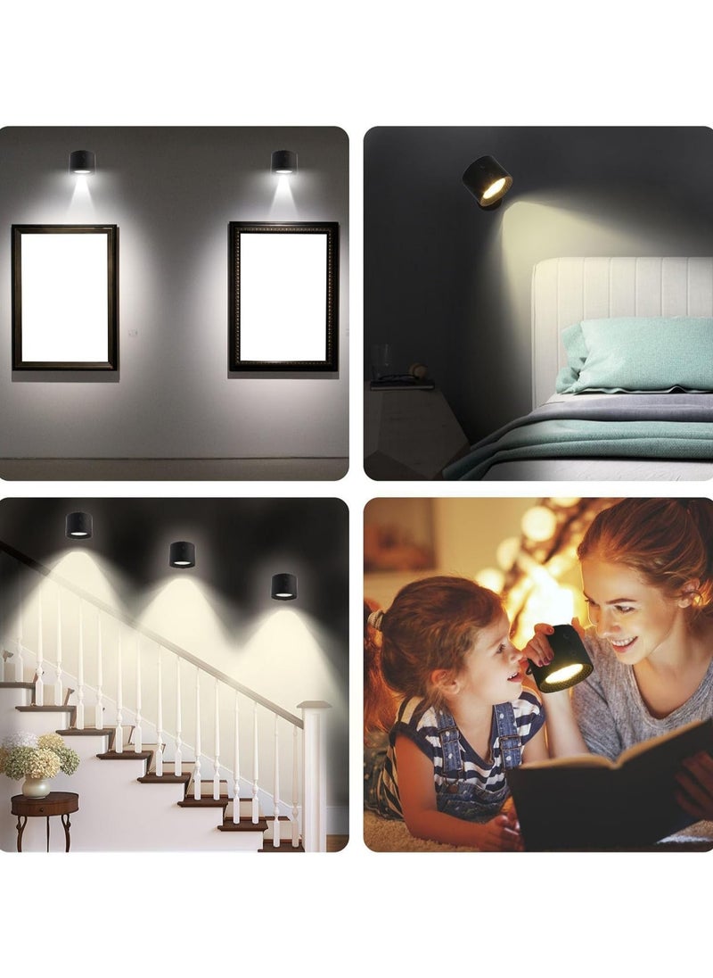 Wall Lights Wall Lamp with Remote, 5V Battery Operated Wall Sconce 2000mAh Rechargeable Battery, 3 Color & Dimmable, Led Wall Light with a Magnetic Link Base