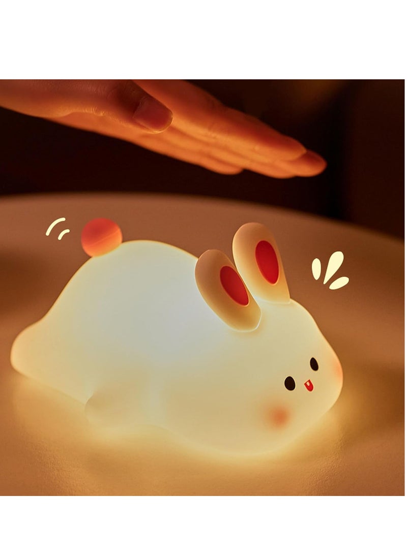 Big Face Rabbit Light Cute Night Light Rabbit Night Light for Kids Gift for Girls Boys Nursery Children Bedside Lamp Gifts Yellow