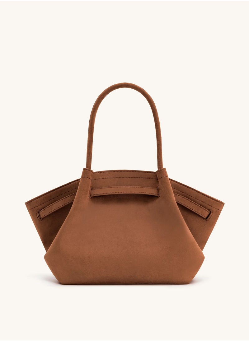 PEI Hana Medium Faux Suede Tote Brown