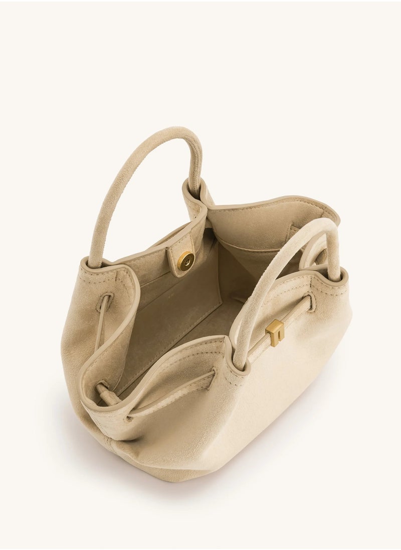 PEI Hana Mini Faux Suede Tote White