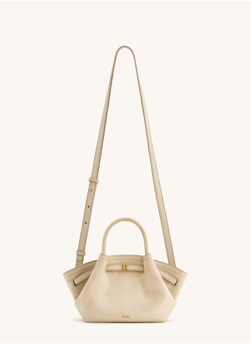 PEI Hana Mini Faux Suede Tote White