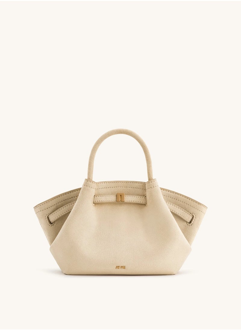 PEI Hana Mini Faux Suede Tote White