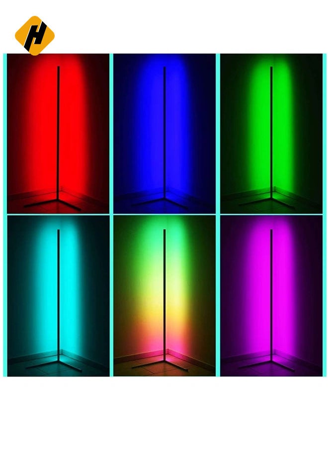 Standing Corner Mood Floor Lamp Corner Led Floor Lamp RGB Color Changing Atmosphere Light with Remote Control for Living Room, Bed Room