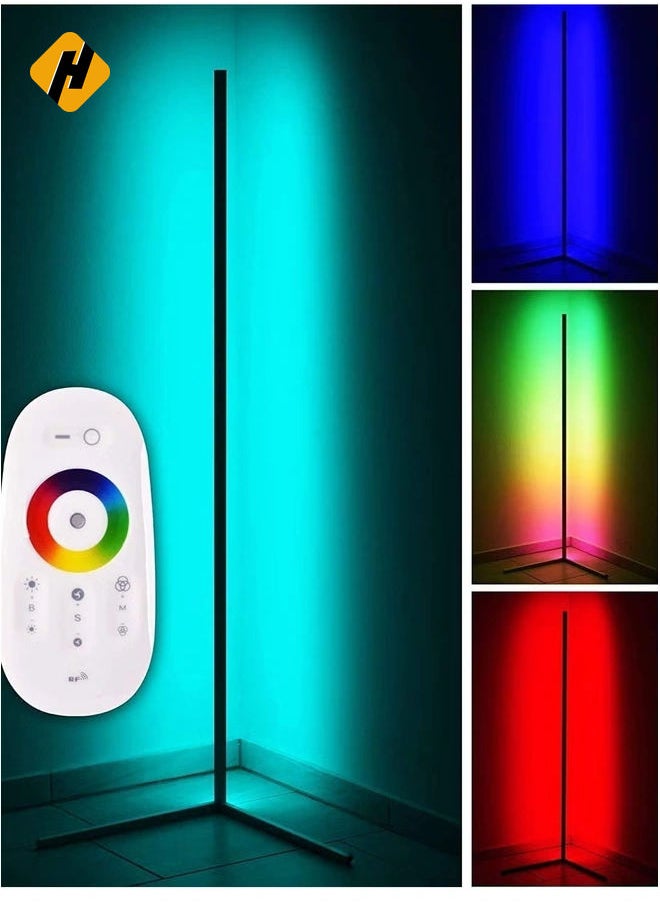 Standing Corner Mood Floor Lamp Corner Led Floor Lamp RGB Color Changing Atmosphere Light with Remote Control for Living Room, Bed Room