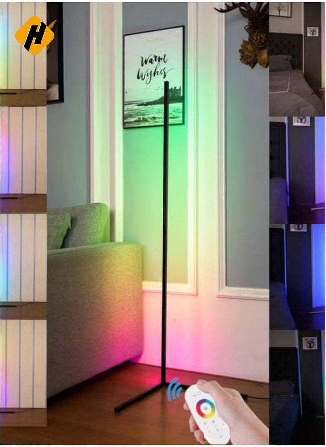 Standing Corner Mood Floor Lamp Corner Led Floor Lamp RGB Color Changing Atmosphere Light with Remote Control for Living Room, Bed Room