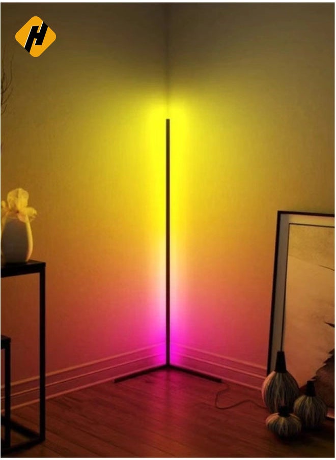 Standing Corner Mood Floor Lamp Corner Led Floor Lamp RGB Color Changing Atmosphere Light with Remote Control for Living Room, Bed Room