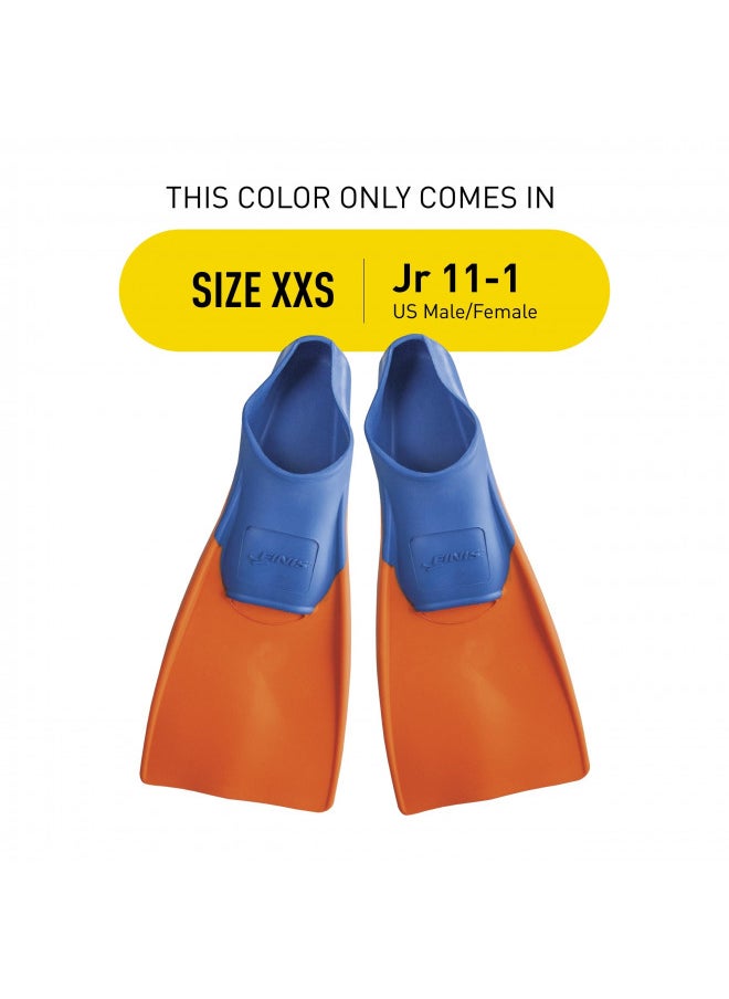 FINIS Long Floating Fins , Blue/Orange, XXS (Jr. 11-1) (1.05.037.02)