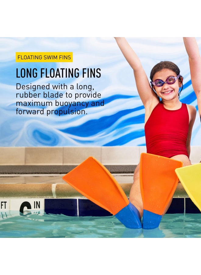 FINIS Long Floating Fins , Blue/Orange, XXS (Jr. 11-1) (1.05.037.02)