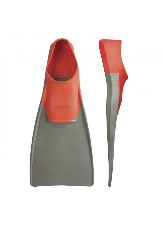 Long Floating Fin 7-9 Red/Gray