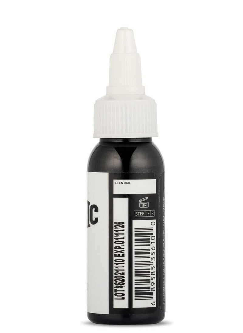 Dynamic Color Co. - Black Tattoo Ink, Long Lasting Vivid Color, Sterilized, Made in USA, Since 1990 (1 oz Bottle)