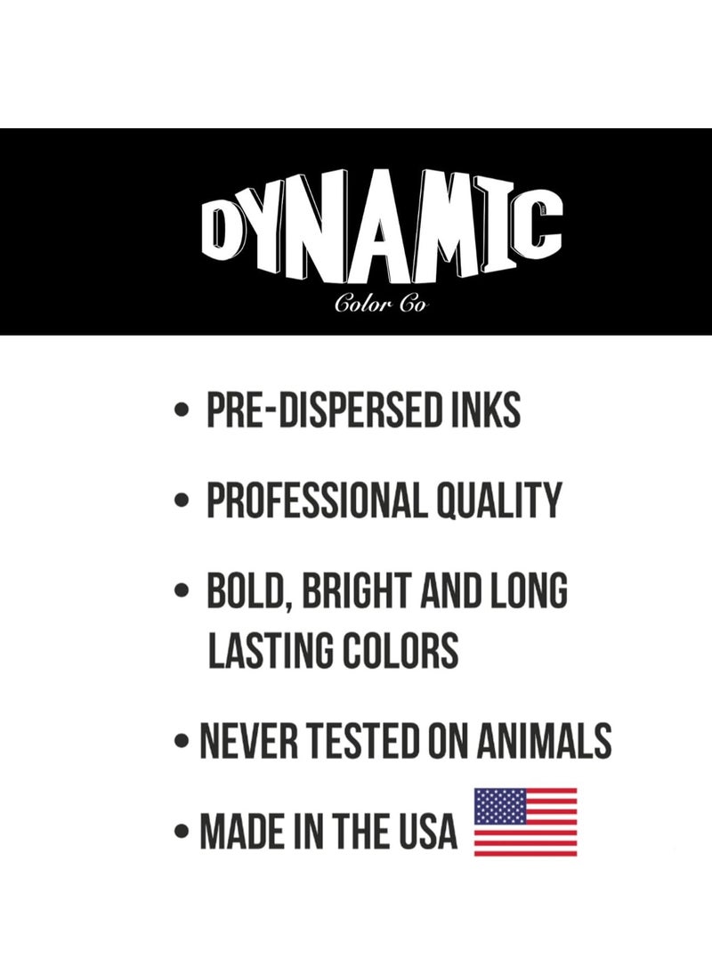 Dynamic Color Co. - Black Tattoo Ink, Long Lasting Vivid Color, Sterilized, Made in USA, Since 1990 (1 oz Bottle)