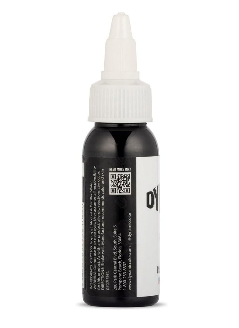 Dynamic Color Co. - Black Tattoo Ink, Long Lasting Vivid Color, Sterilized, Made in USA, Since 1990 (1 oz Bottle)