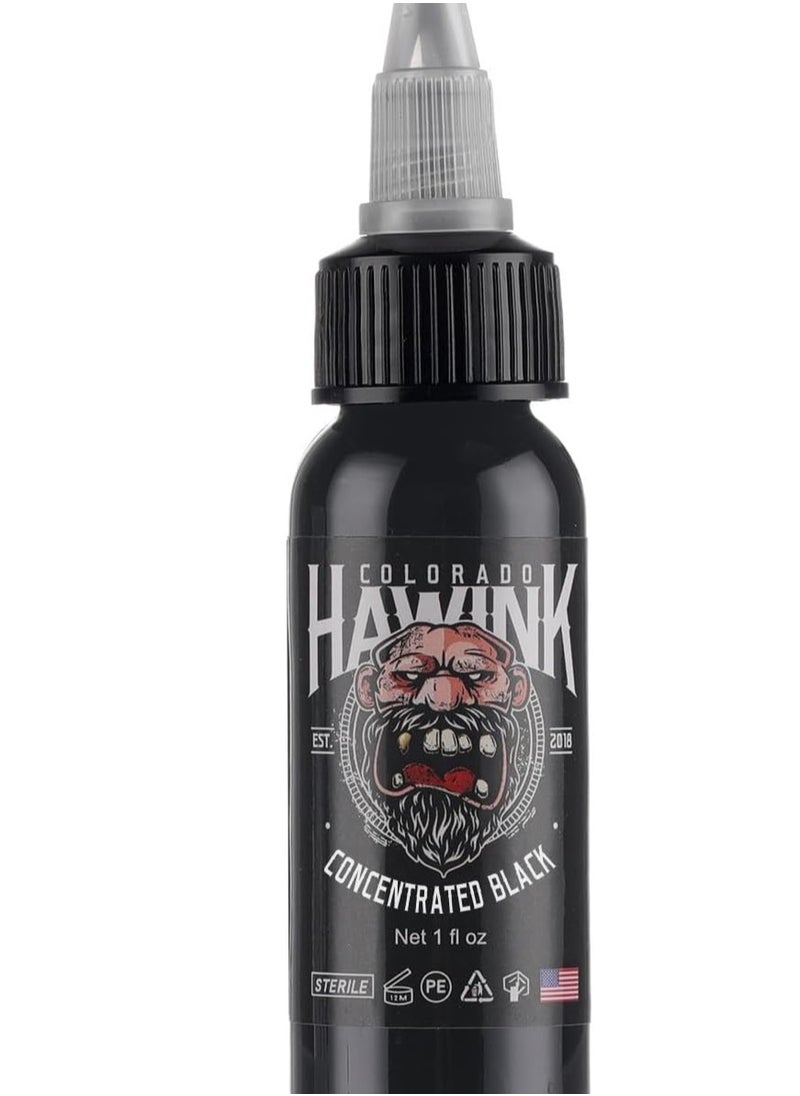 HAWINK Black Tattoo Ink 1 oz (30ml) Friendly Pigment Tattoo Supplies Concentrated Black TI203-30-002