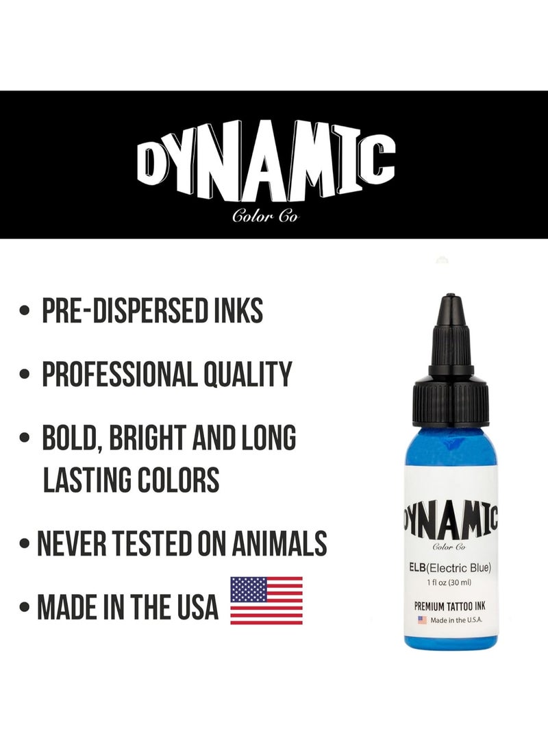 Dynamic Electric Blue Tattoo Ink Bottle 1oz