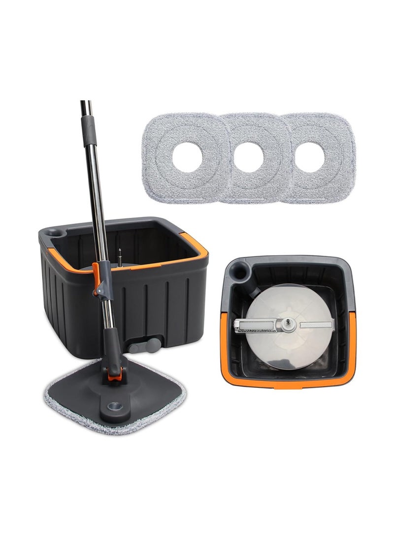 Cleaning Water Spin Mop and Bucket with Wringer Set