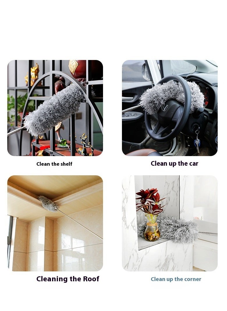 Retractable feather duster, Duster household cleaning artifact tools cleaning sanitary artifact car dust duster