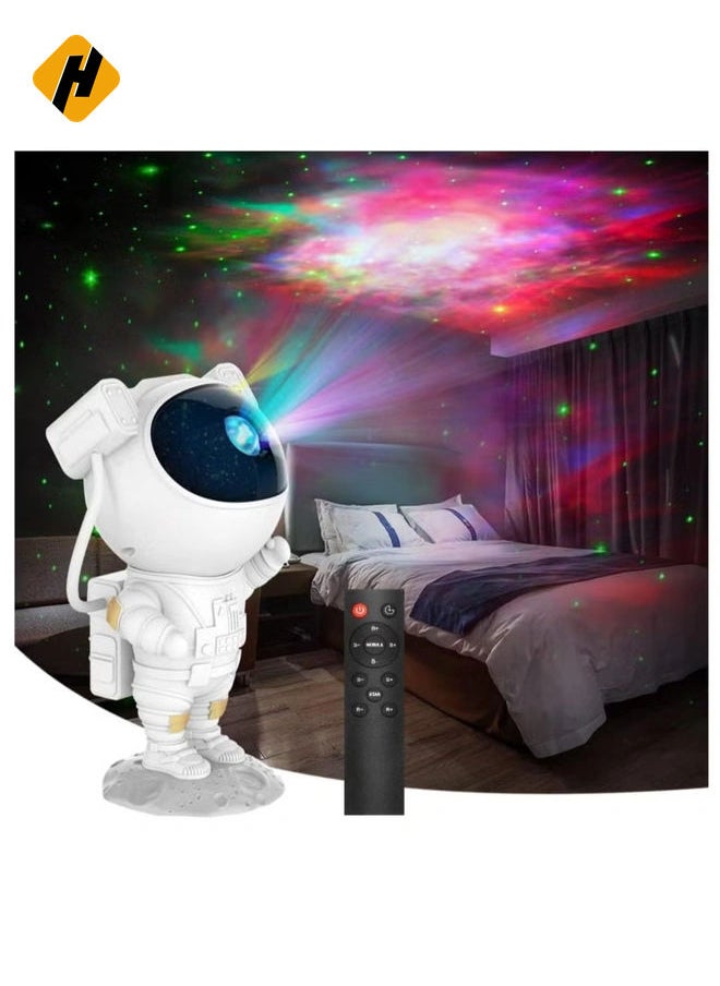 Kids Star Projector Night Light Astronaut LED Projection Lamp for Bedroom, Starry Night Light Projector with Timer,