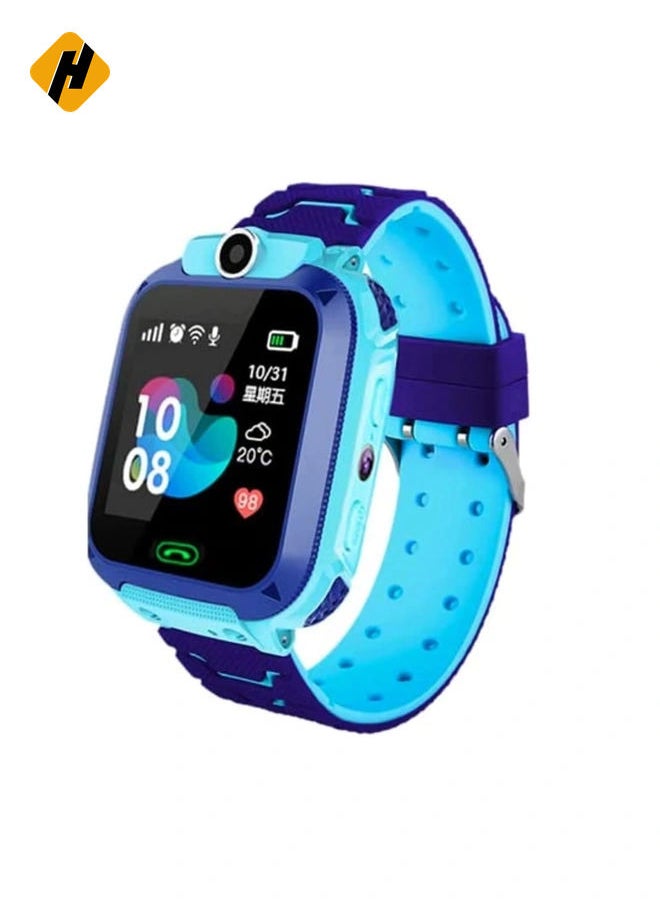 Newest Model Q12 GPS Smart Watch for iOS for Kids Android Q12 Kids 1.44in Waterproof Finder Anti Lost Monitor Smartwatches (Blue)