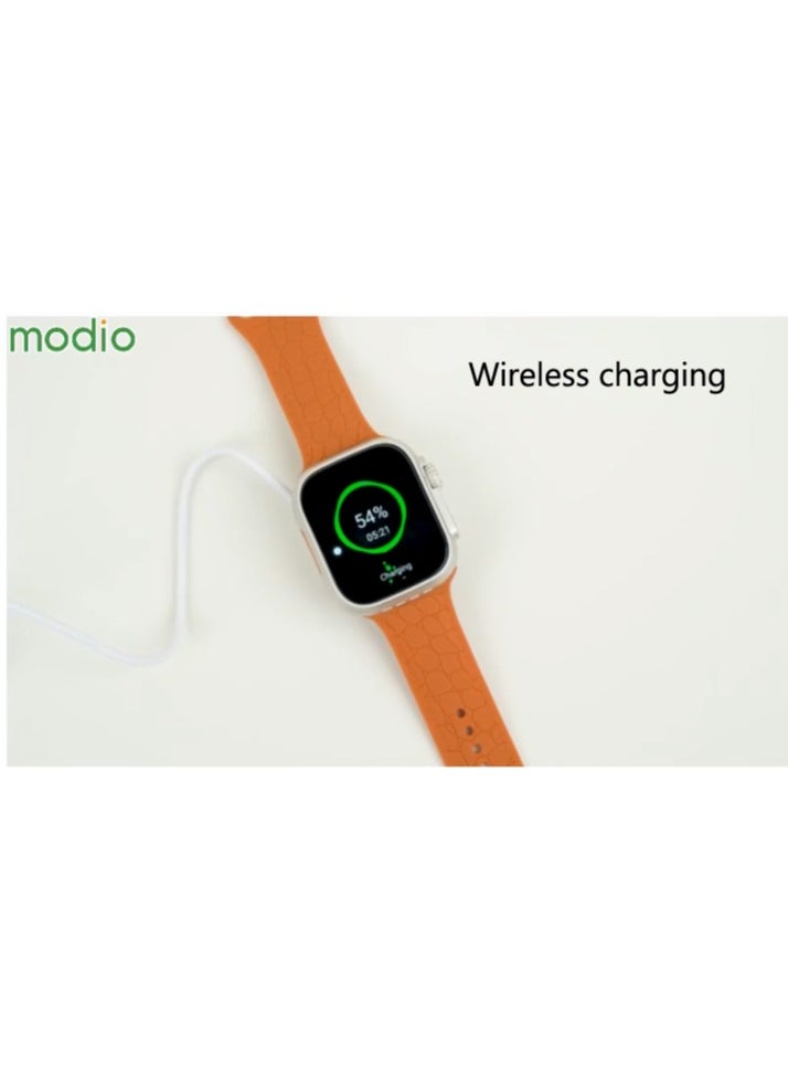 Modio ST13 Smart Watch With 2.2 Inch Full Screen Display Sim Card Slot and 3 Pair Straps and Charging Cable Designed For Ladies and Gents