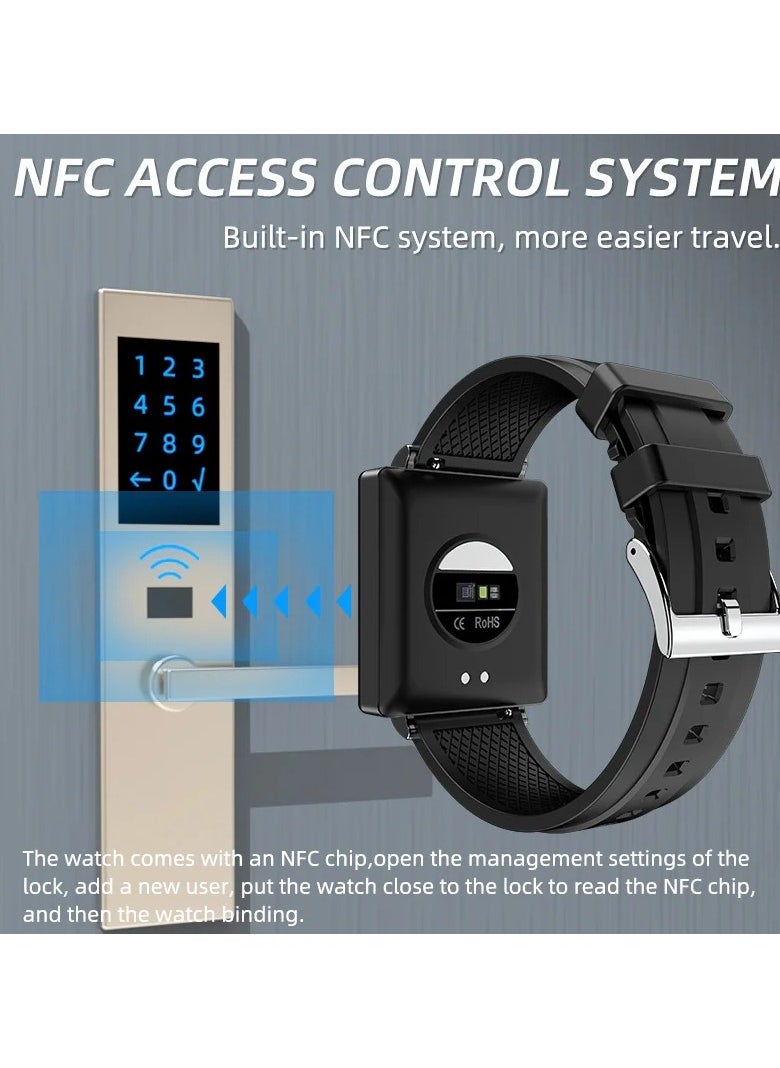 NFC Bluetooth Sports Watch Bracelet with Health Monitoring for Blood Sugar Blood Pressure Heart Rate Sleep and Body Temperature