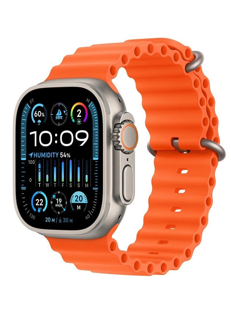 HK9 ULTRA 2 3rd Gen Smart Watch 2.12-inch Smartwatch Fitness Running Watch Bluetooth Temperature Monitoring Pedometer Call Reminder Compatible with Android iOS Long Standby Hands-Free Calls (Orange Edition)