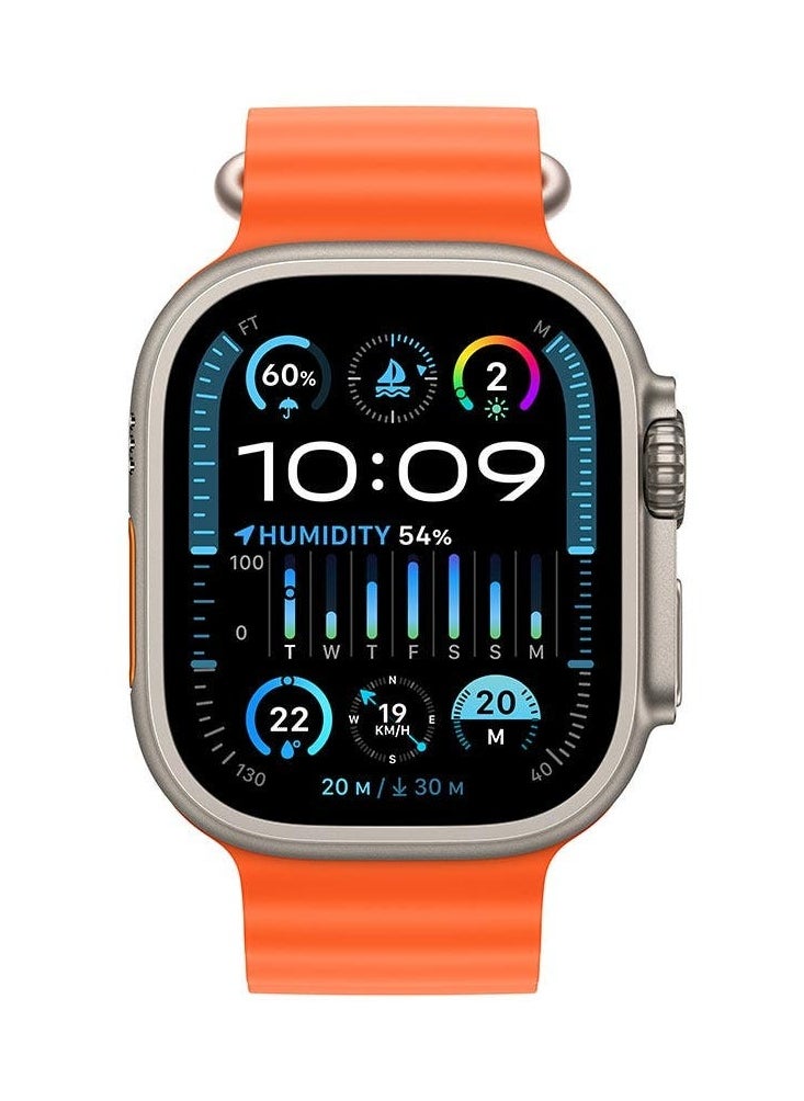 HK9 ULTRA 2 3rd Gen Smart Watch 2.12-inch Smartwatch Fitness Running Watch Bluetooth Temperature Monitoring Pedometer Call Reminder Compatible with Android iOS Long Standby Hands-Free Calls (Orange Edition)