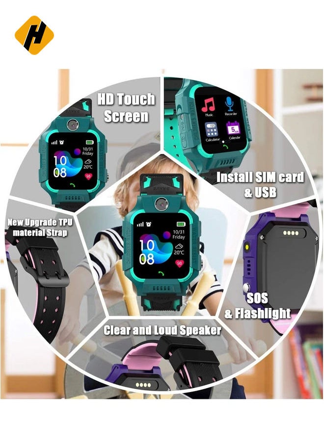 Q19 New Children's Positioning Student Factory Outlet Smart Watch Phone (Dark Blue)