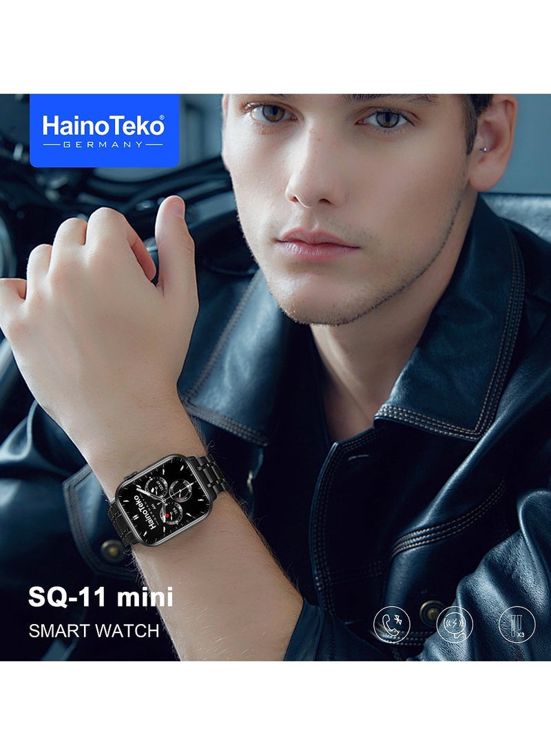 Haino Teko SQ-11 Mini Smart Watch with AMOLED Display WATERPROOF & 3 Pairs of Straps