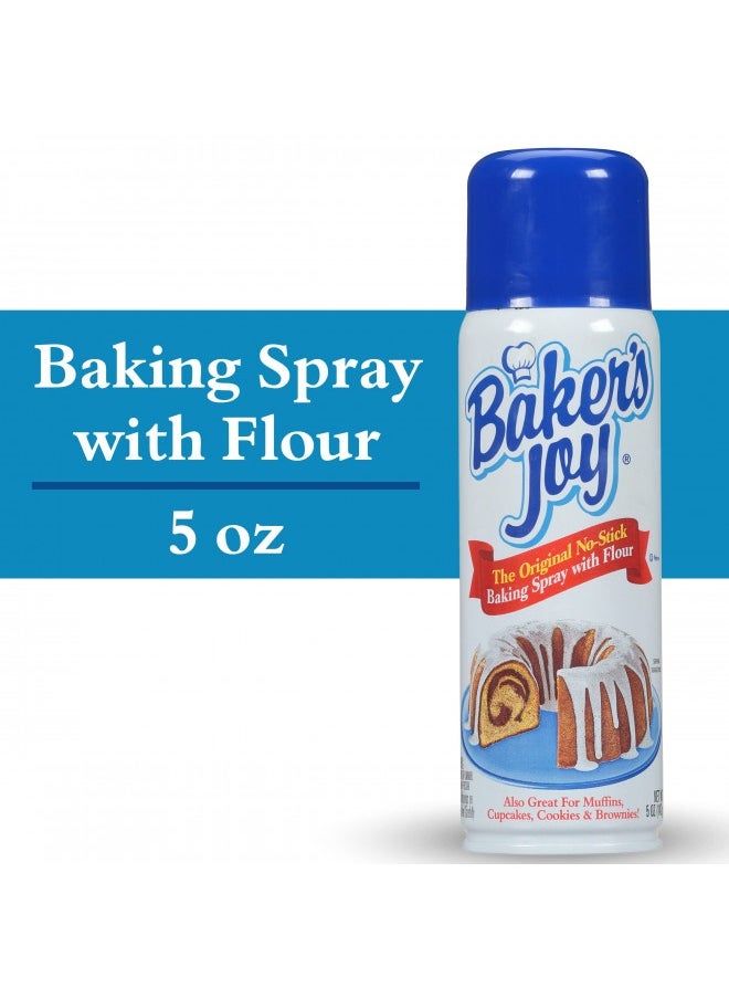 Baker'S Joy The Original No-Stick Baking Spray With Flour 5 Oz. Can