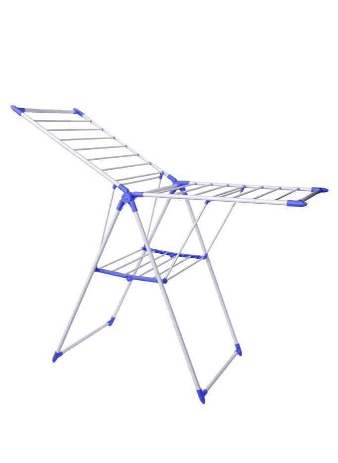 Clothes Dryer Rack White & Blue 150x104x60cm