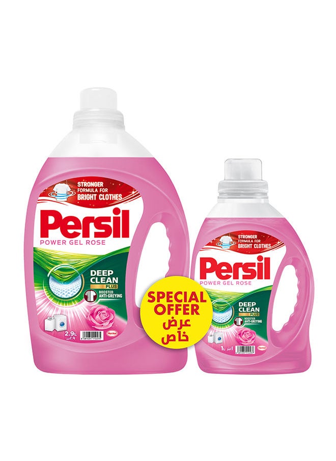 Liquid Laundry Detergent Rose 2.9L And Power Gel 1L