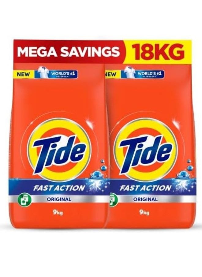 Fast Action Laundry Detergent Powder Dual Pack