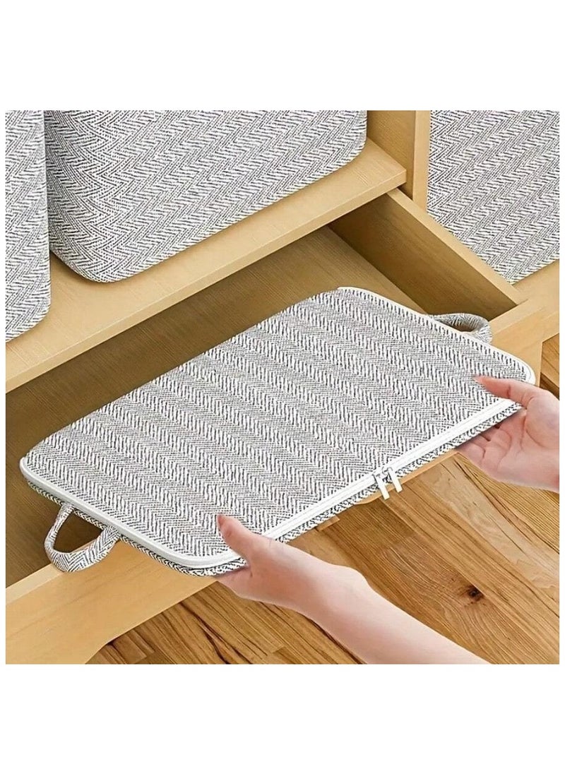 Thickened Home Storage Basket Large Capacity Covered Storage Basket for Clothes, Furnishings, Transport, Living Room, Bedroom