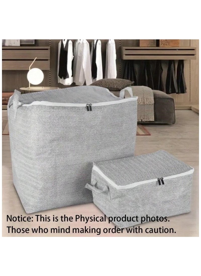 Thickened Home Storage Basket Large Capacity Covered Storage Basket for Clothes, Furnishings, Transport, Living Room, Bedroom