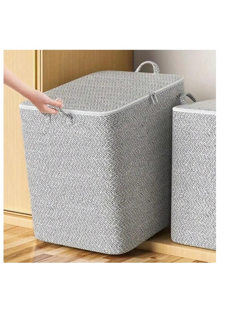 Thickened Home Storage Basket Large Capacity Covered Storage Basket for Clothes, Furnishings, Transport, Living Room, Bedroom