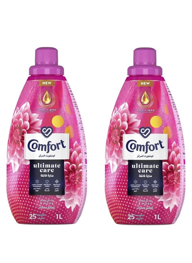 Comfort Fabric  Softener Orchid and Musk sent 1 Liter Pack of 2