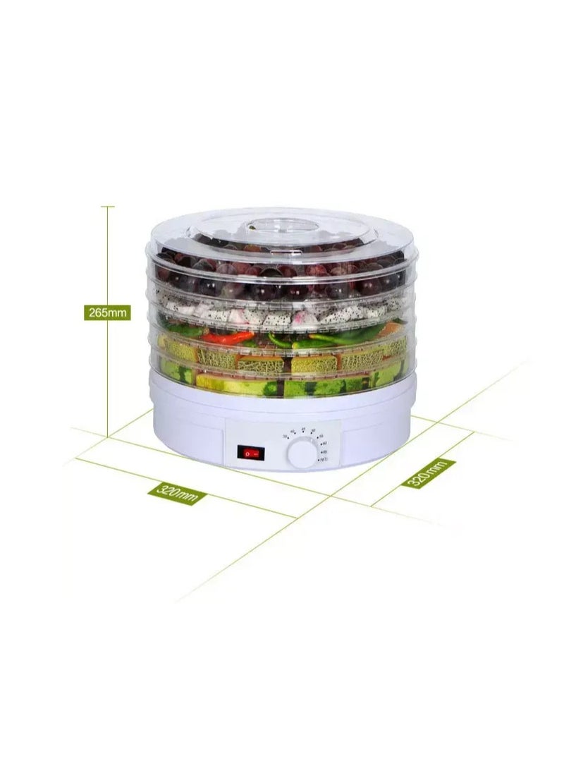 Food Dehydrator Machine with 5 Stackable Trays – Multi-Tier Kitchen Meat & Beef Jerky Maker, Fruit & Vegetable Dryer, Ideal for Drying Fruits, Vegetables, and Meats