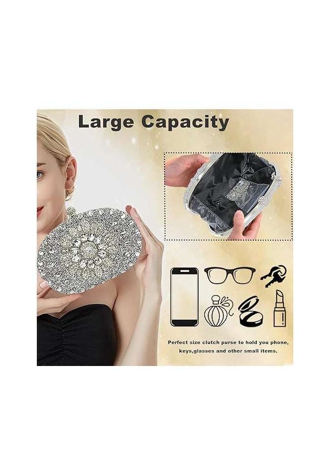 Clutch Purses For Women Rhinestone Evening Purse Sparkling Handbags Crystal Clutch For Wedding Party