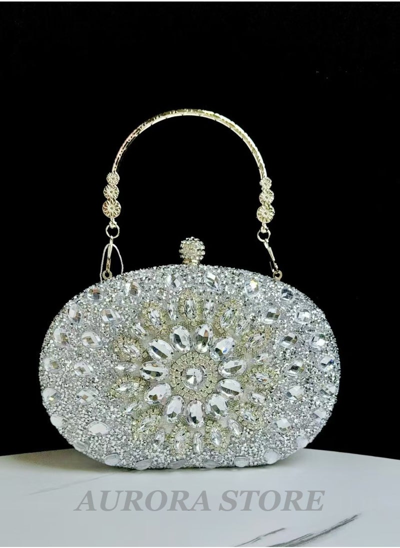 Clutch Purses For Women Rhinestone Evening Purse Sparkling Handbags Crystal Clutch For Wedding Party