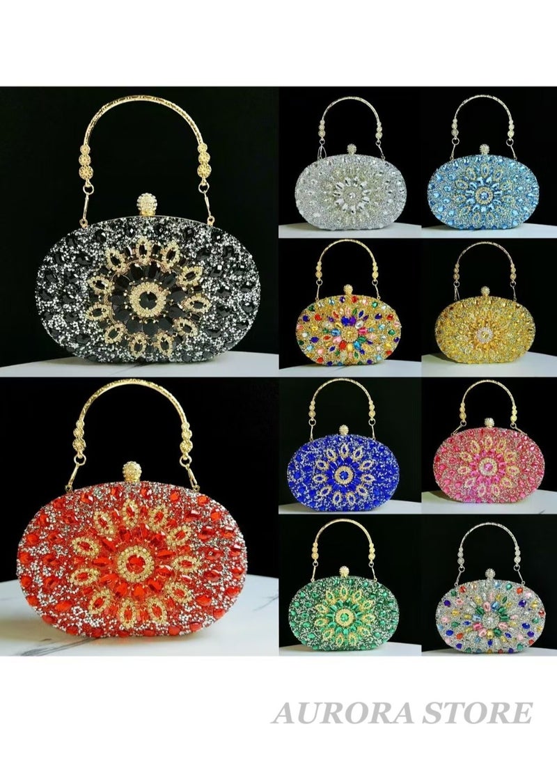 Clutch Purses For Women Rhinestone Evening Purse Sparkling Handbags Crystal Clutch For Wedding Party